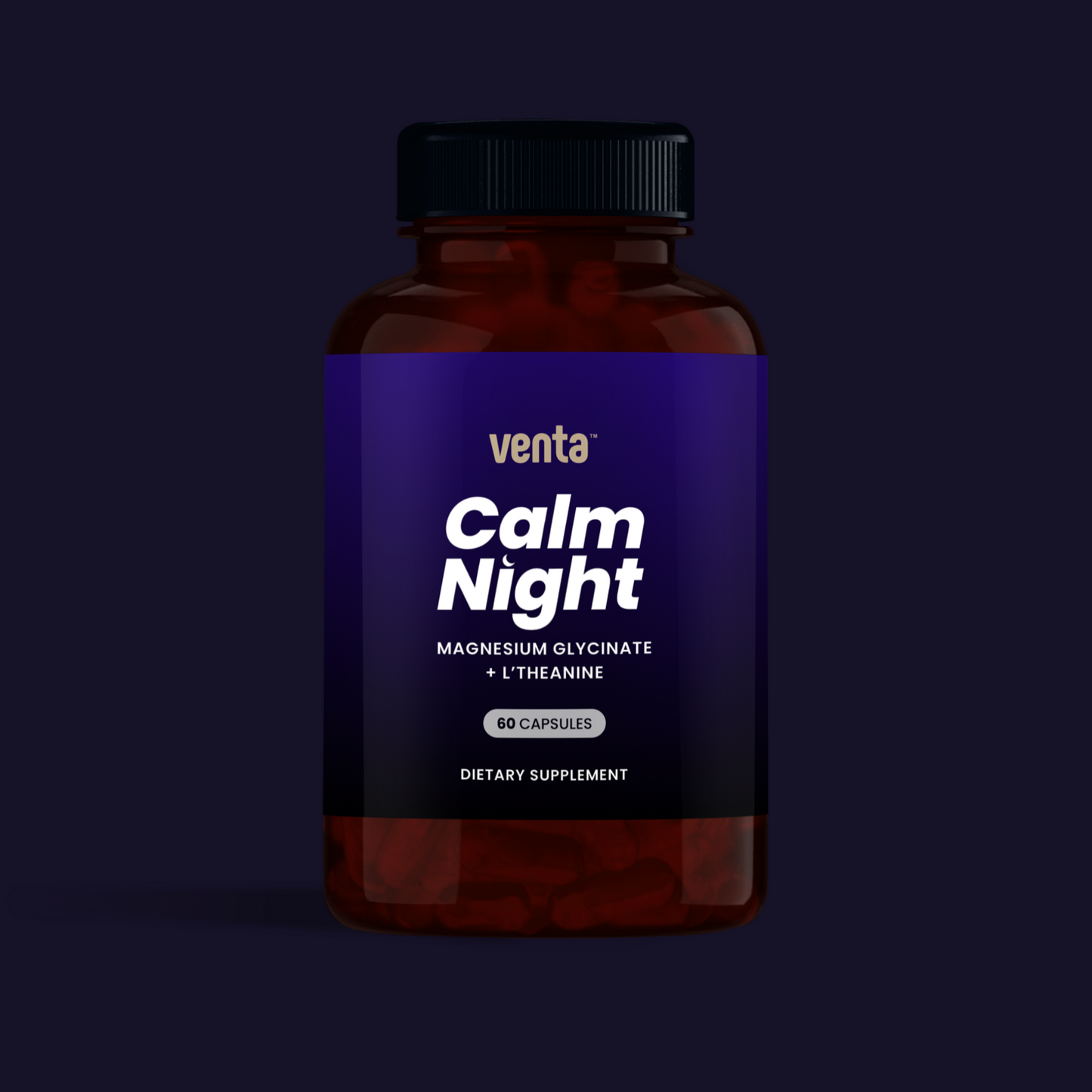 Calm Night - Sleep support Capsules with Magnesium Glycinate & L-Theanine